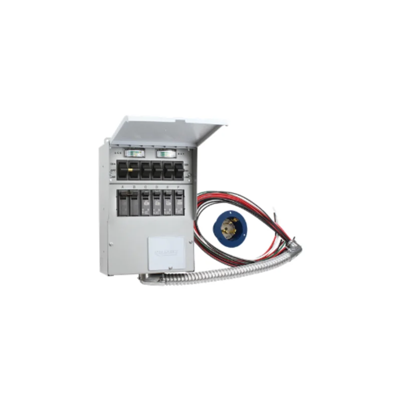 50A 250V Gray Metal Portable Generator Transfer Switch 506A