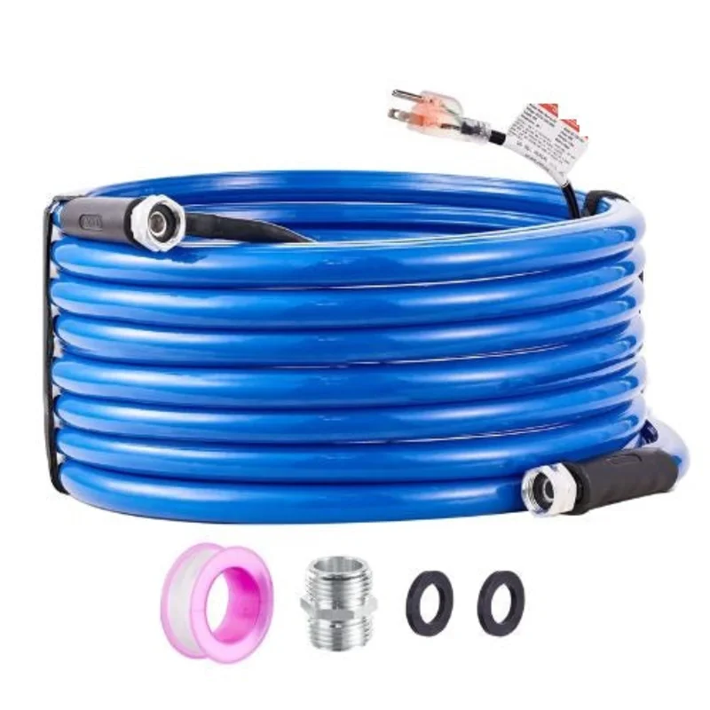 50FT Heated RV Water Hose-Self-Regulating, Antifreeze Protection to -45F, BPA & Lead-Free, 5/8" I.D. with 3/4" GHT Adapter