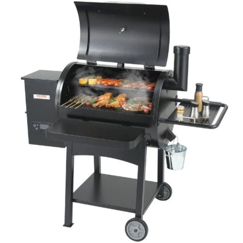 53-Inch Portable Charcoal Grill Propane Gas with Cover and Cart Heavy Duty Iron BBQ Grill for Outdoor Cooking  (Black)