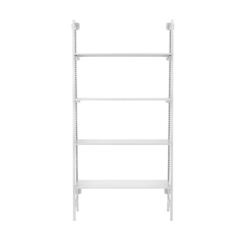 53 Length Aspect Merchandiser Outrigger Kit 1 Gloss White Outrigger with Four Metal Shelves APORWK1