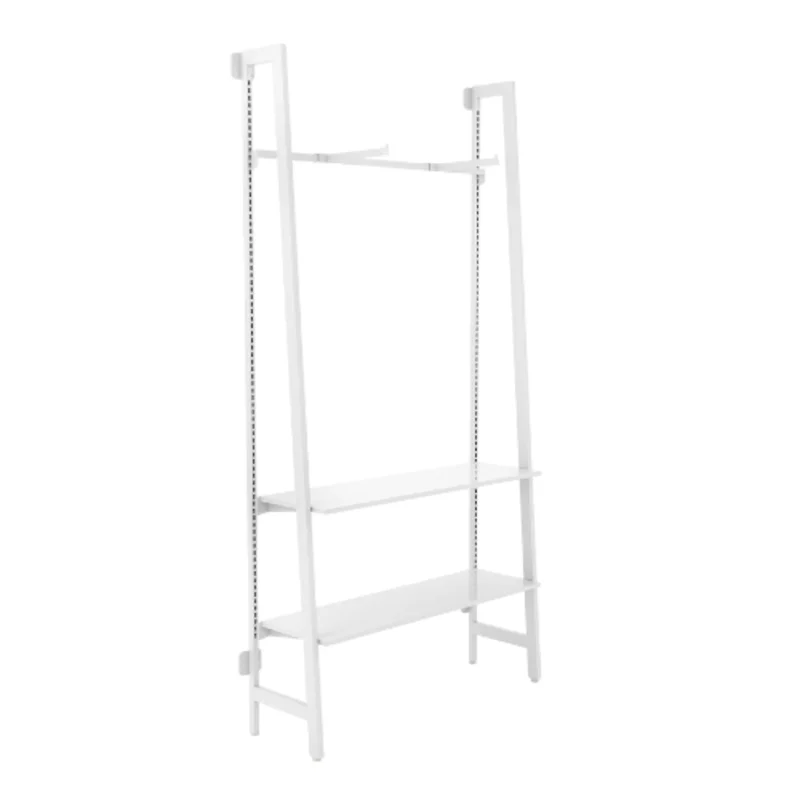 53 Length Aspect Outrigger Kit 2 Gloss White Outrigger with Two Faceouts and Two Metal Shelves APORWK2