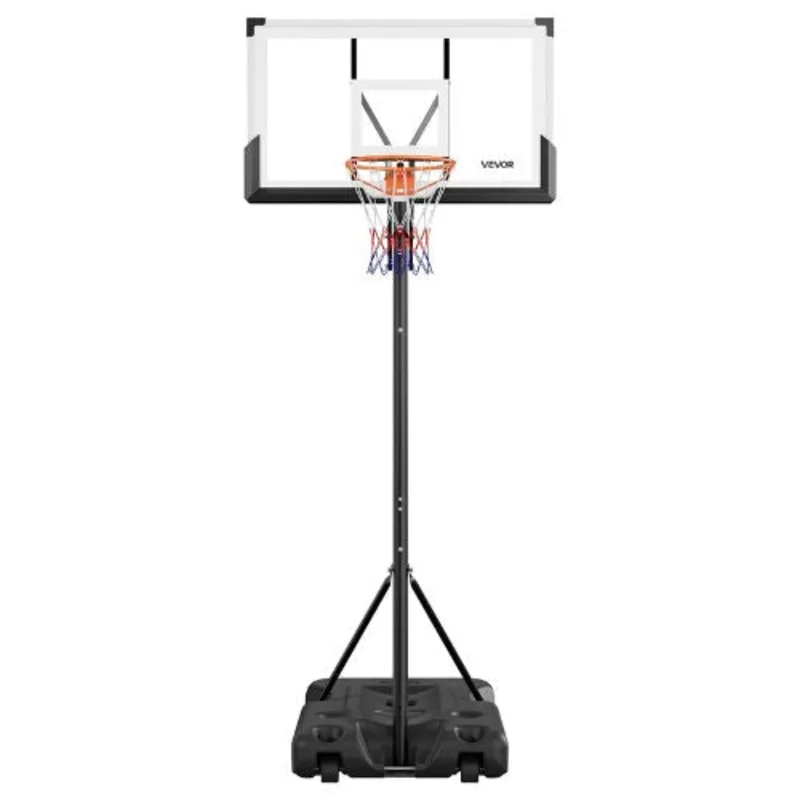 54 inch Portable Basketball Stand With 10ft Height Adjustment for Kids Teens Adults