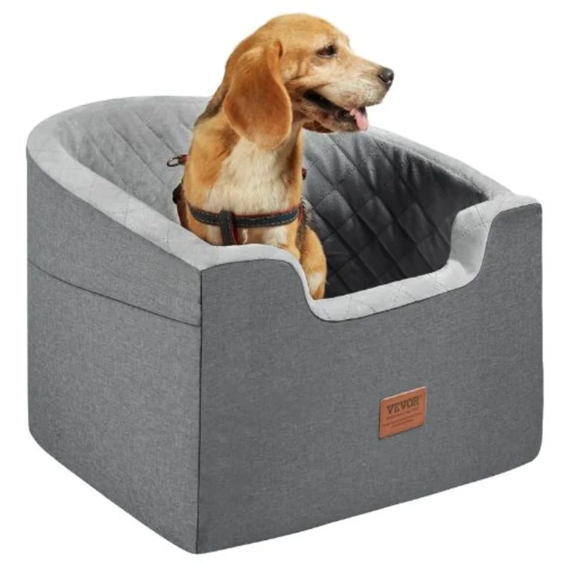 55 lbs Dog Booster Car Seat Pet Car Seat Small Dog up to for Car JBS-PCS-006-DarkGray