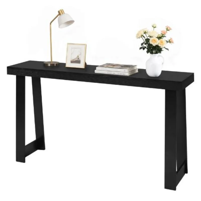 56 Inch Behind Couch Console Table (Black)