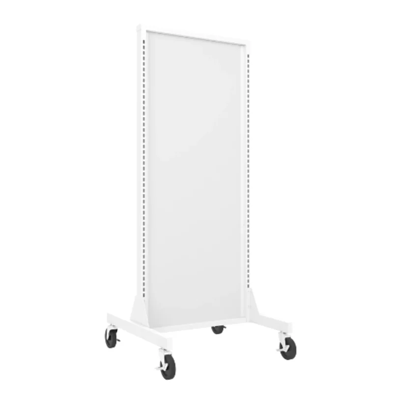 57-1/4 Inch Assembled Height Aspect Single Gondola Panel with T-Legs Gloss White APWKIT1W