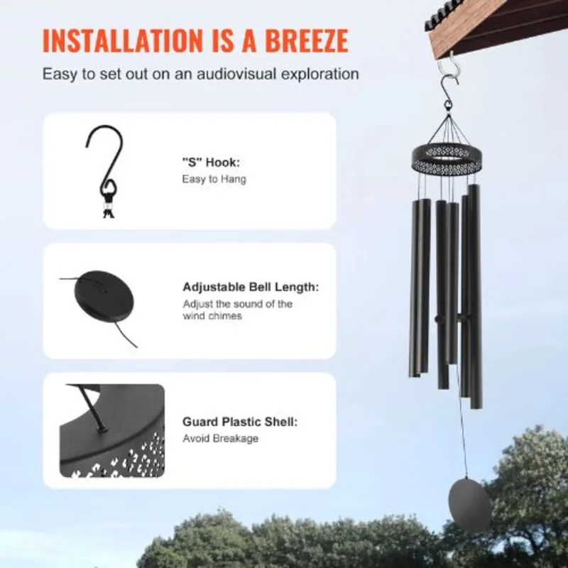 58 Inch Aluminum Memorial Deep Tone Wind Chimes M22091