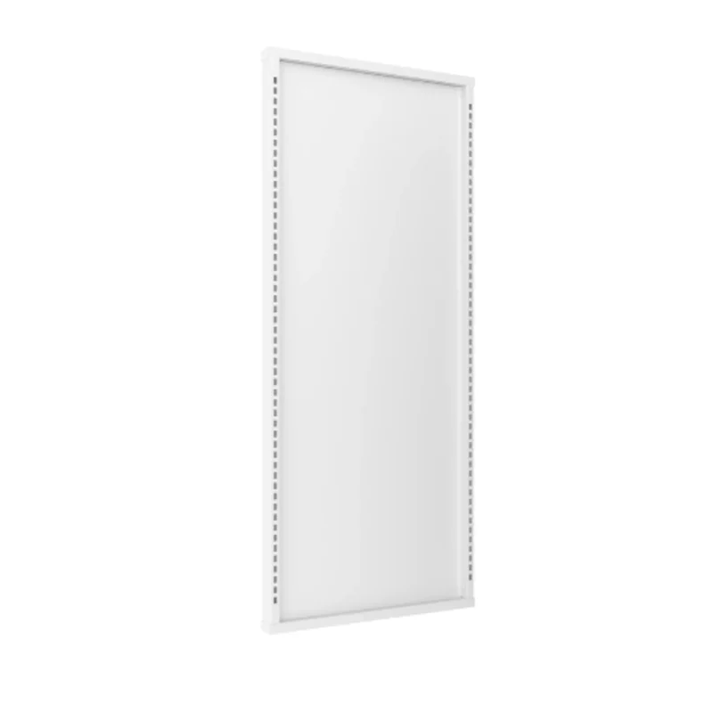 59 Length Aspect Gondola Display Panel Double Sided Slotted Steel Frame Gloss White APWFRW