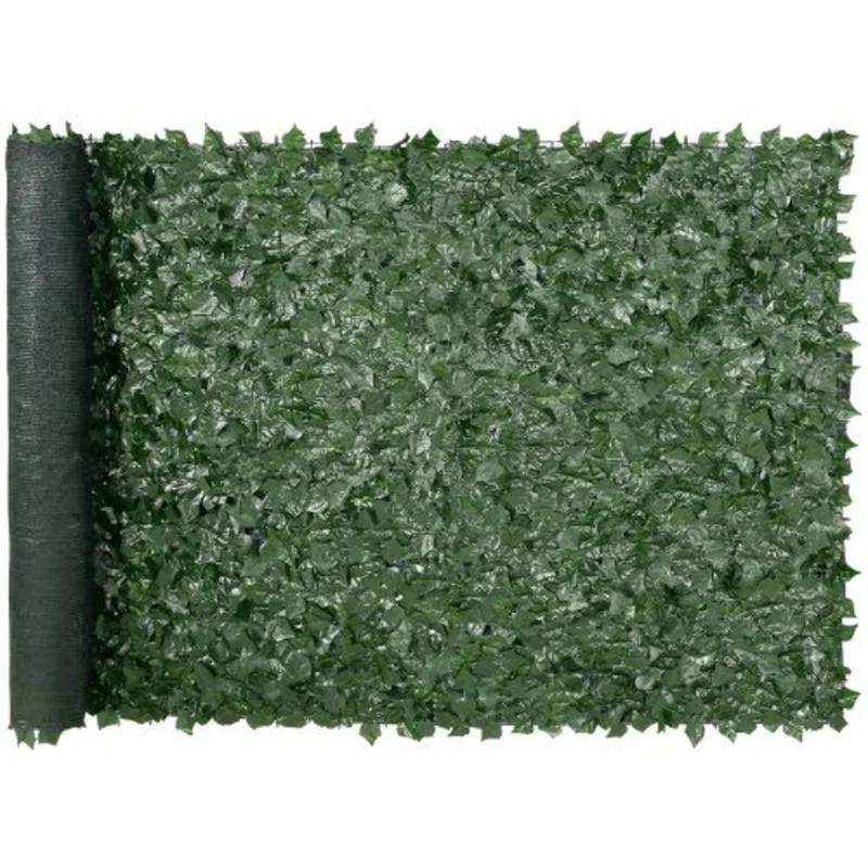 59" x 118" Greenery Ivy Fence with Mesh Backing & Strengthened Joints  Artificial Green Wall Screen Dark Green Backcloth JNF007