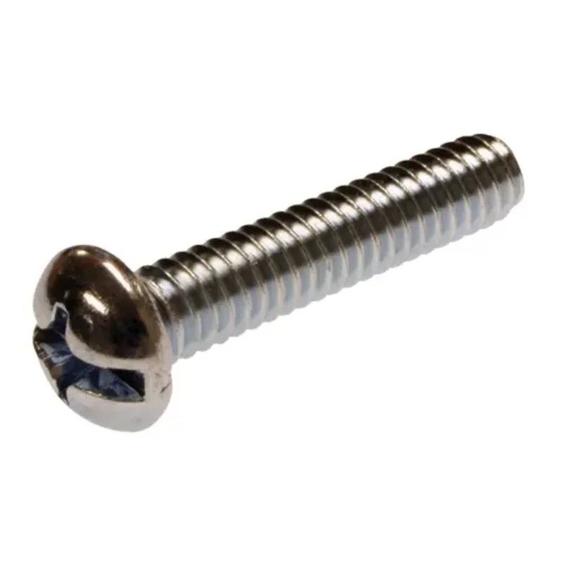 6-32x1-1/4 Inch Round Head Combo Drive Machine Screws Steel Zinc JRM68 (Pack of 100)