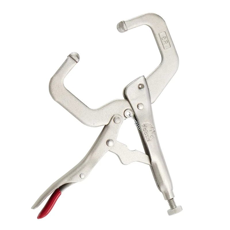 6" C-Clamp Trigger Release Locking Pliers - Red