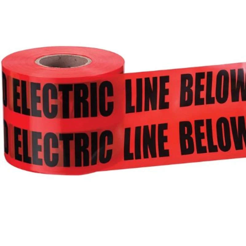 6 Inch 1000ft Non-Detectable Underground Tape Red 42-151