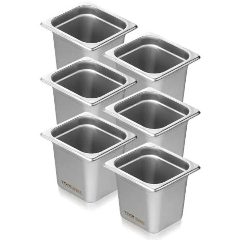 6-Inch Deep Commercial Table Pan For Catering Storage Food UCT8166-6 (Pack of 6)