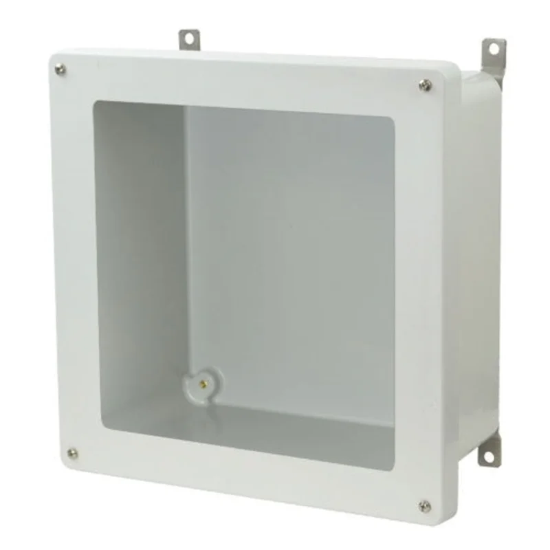 6 Inch Depth AM Series JIC Size Fiberglass Enclosure with Windows AM1226W