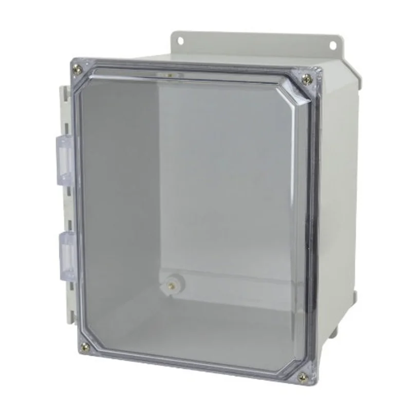 6 Inch Depth Fiberglass Enclosure with Clear Covers AMU1086CCF
