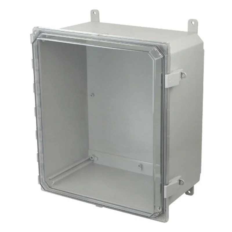 6 Inch Depth POLYLINE AMP Series JIC Size Polycarbonate Enclosure with Clear Covers AMP1648CCNL