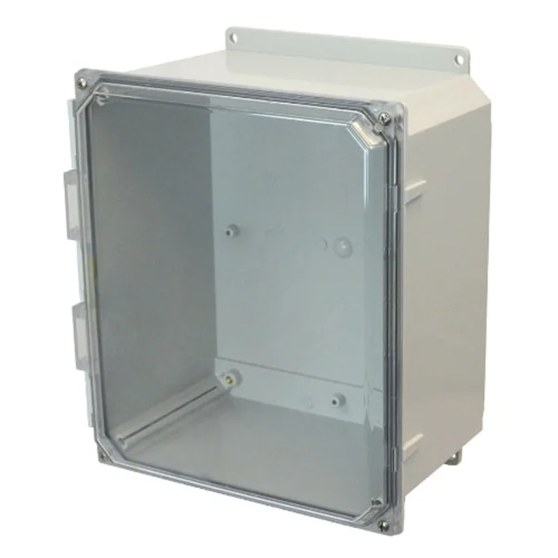 6 Inch Depth Screw Wall Mount Polycarbonate Enclosure with Clear Covers AMP1426CCF