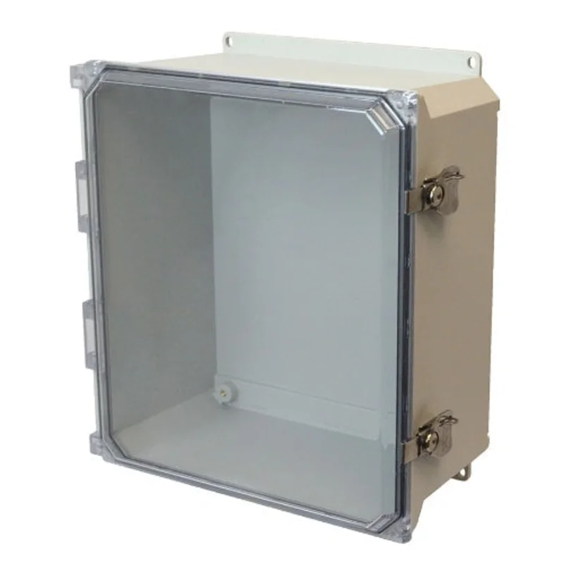 6 Inch Depth Twist Window ULTRALINE AMU Series JIC Size Fiberglass Enclosure with Clear Covers AMU1206CCTF
