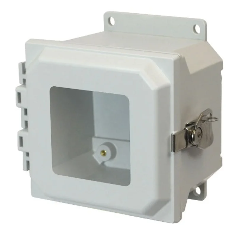 6 Inch Height JIC Size Fiberglass Enclosure with Windows AMU664TWF