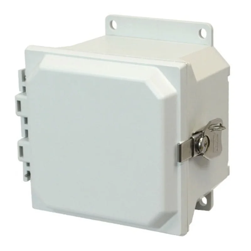 6 Inch Height Lockable Twist Latch Hinged Cover Fiberglass Enclosure AMU664TF