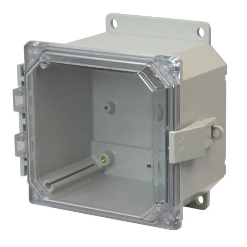 6 Inch Height Nonmetallic Snap Latch Polycarbonate Enclosure AMP664CCNLF