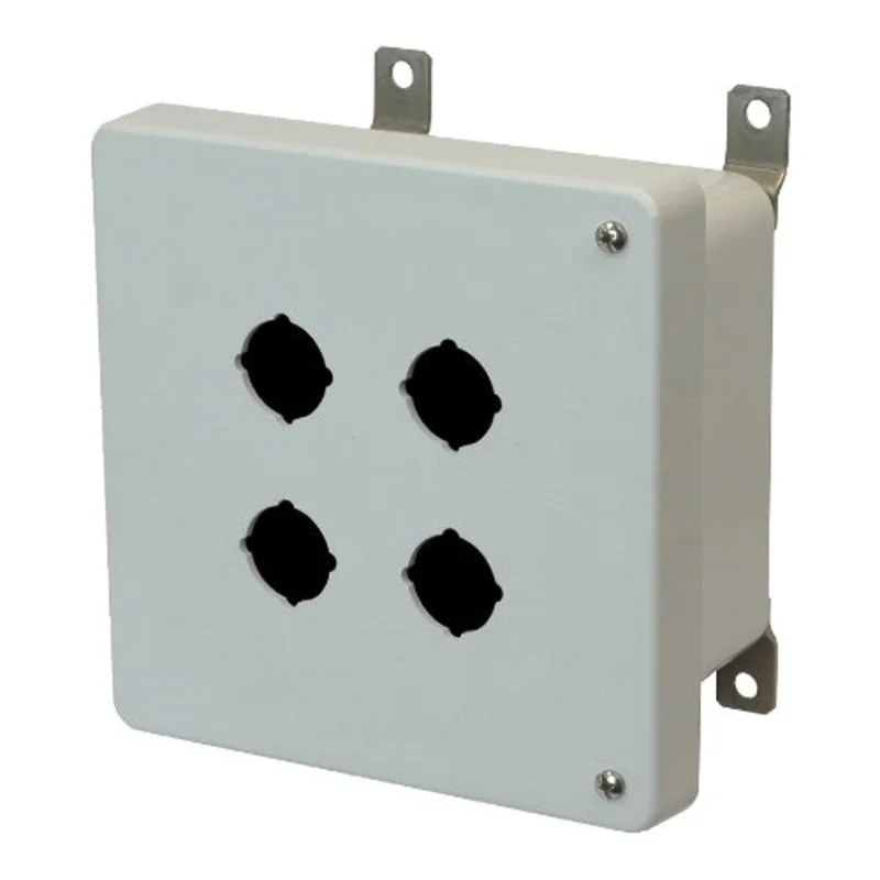 6 Inch Height Screw Wall Mount Polyester Non Metallic Push Button Enclosure AM664HP4