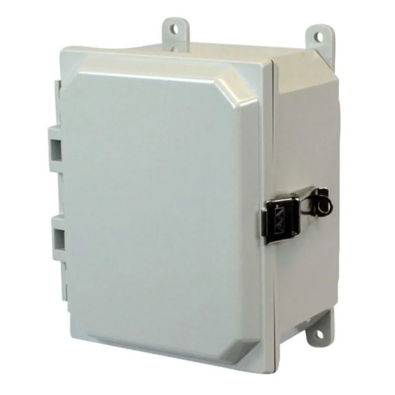 6 Inch Steel Lockable Snap Latch Polycarbonate Enclosure AMP864L