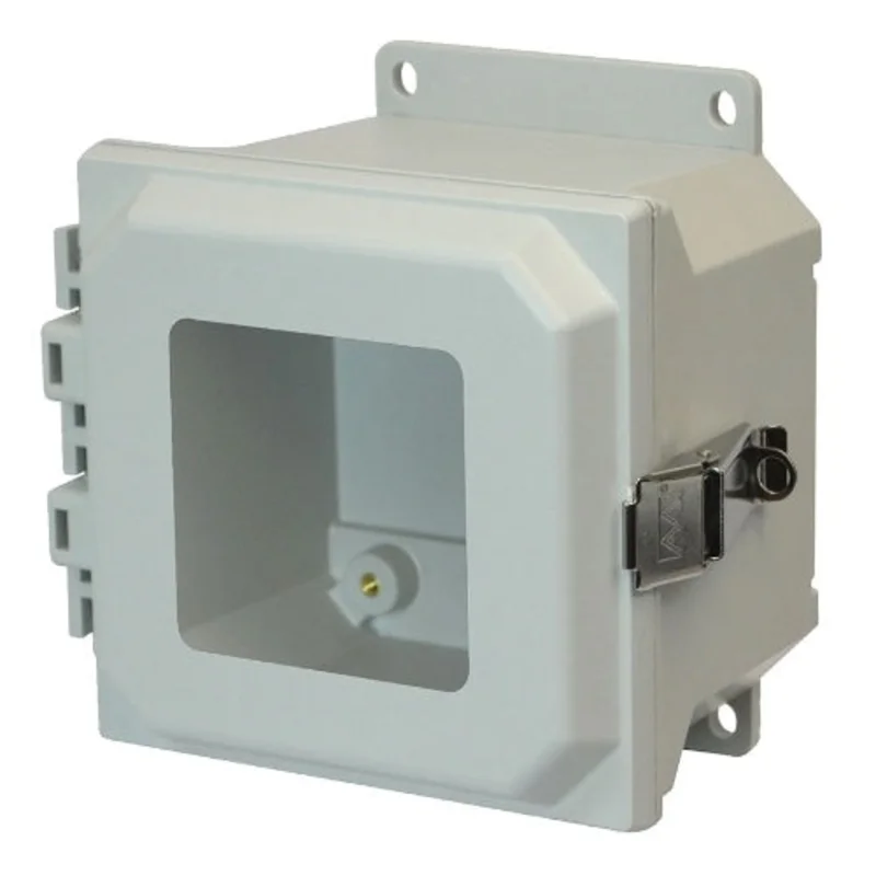 6 Inch Width Metal Snap Latch Wall Mount Fiberglass Enclosure AMU664LWF