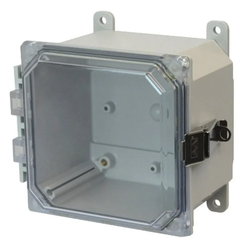 6 Inch Width Padlocking JIC Size Polycarbonate Enclosure AMP664CCL