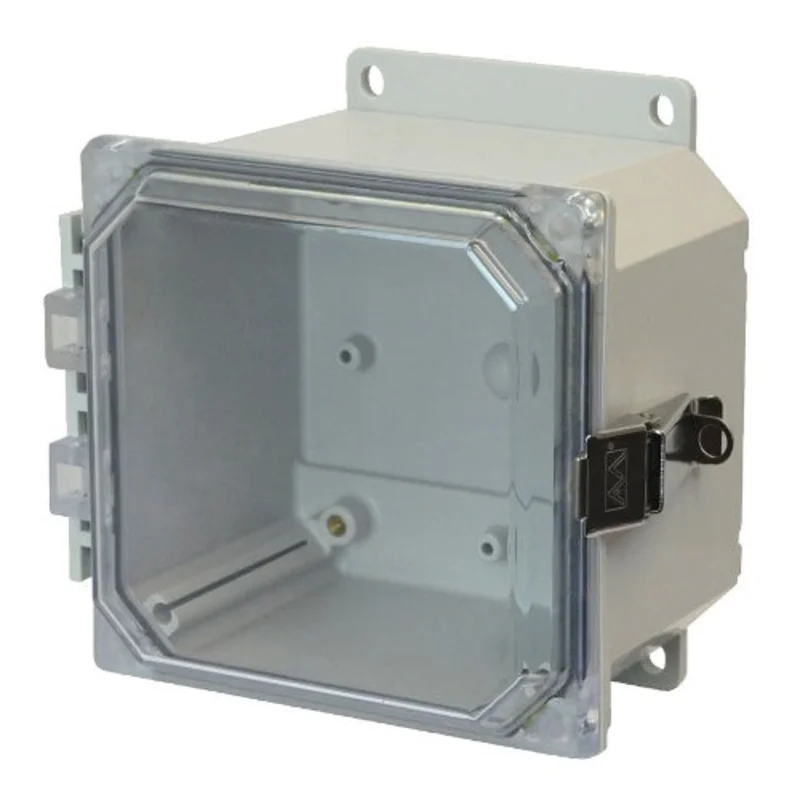 6 Inch Width Padlocking Wall Mount Lockable Snap Latch Enclosure AMP664CCLF
