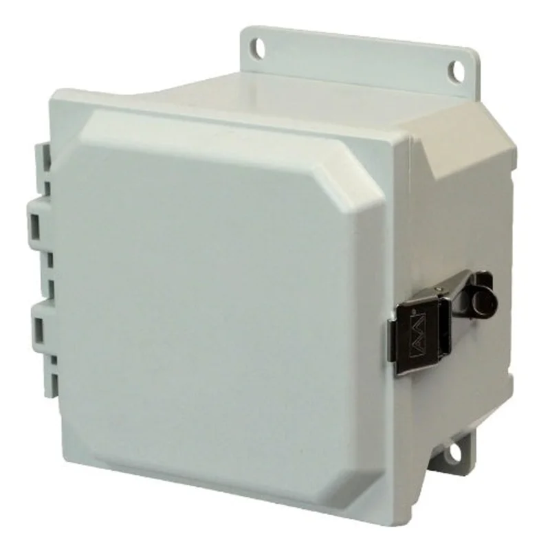 6 Inch Width Solid Pad Locking JIC Size Fiberglass Enclosure AMU664LF