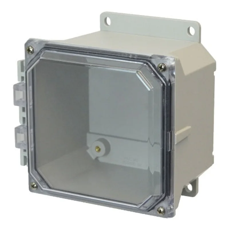 6 Inch Width Window JIC Size Fiberglass Enclosure with Clear Covers AMU664CCF
