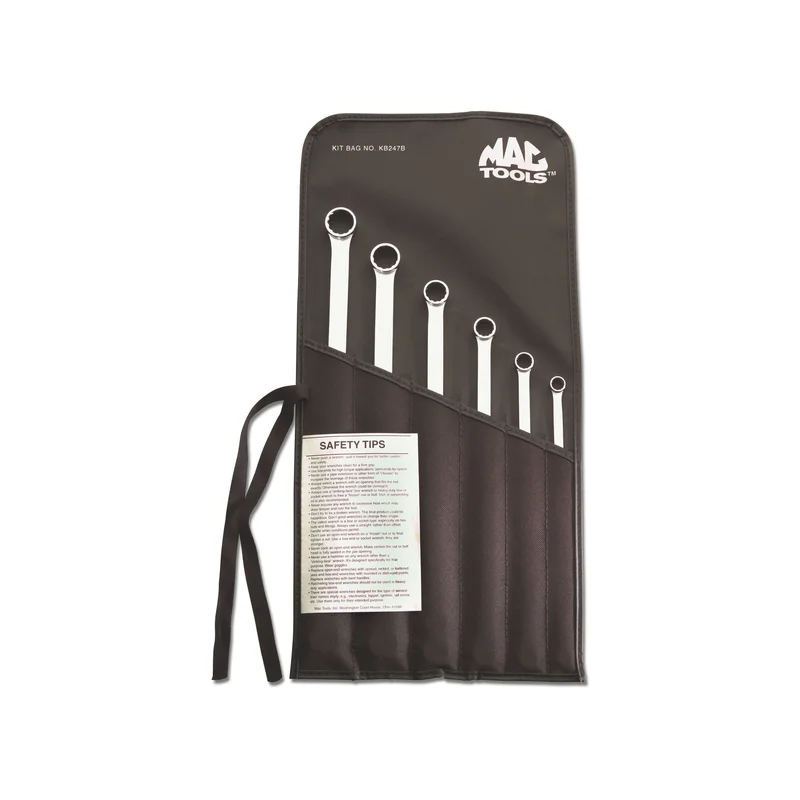 6-PC. Metric High-Performance Long Double-Box Wrench Set - 12-PT.