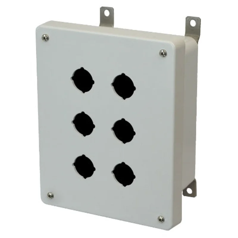 6 Push Button Number Non Metallic Polyester Enclosure AM864P6