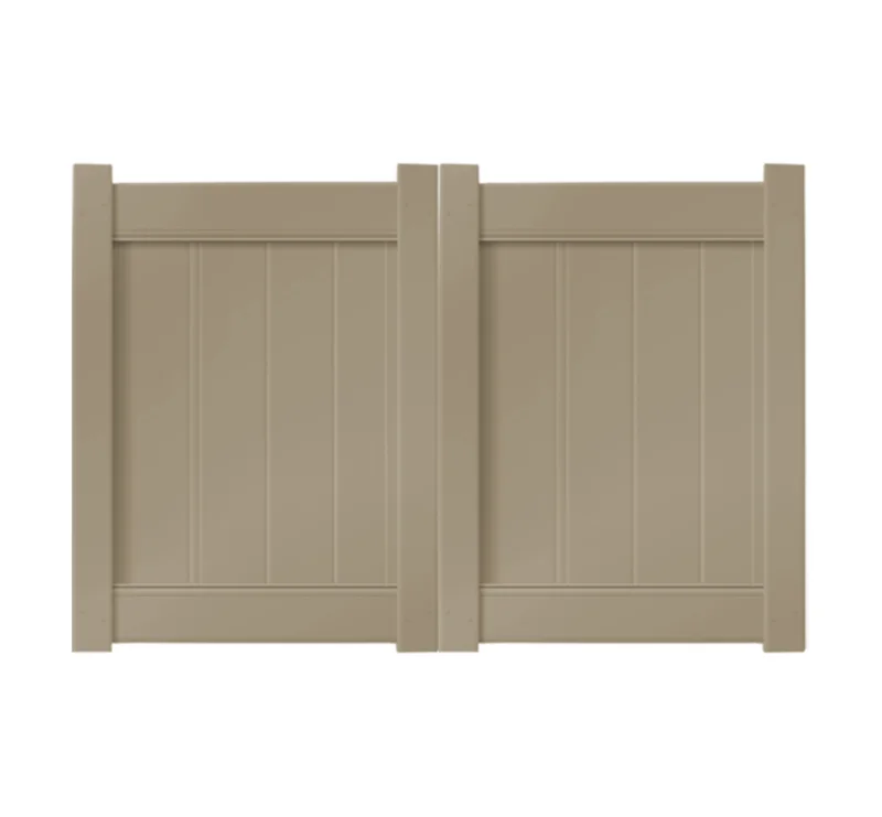6 x 4 Khaki Double Drive Vinyl Gate