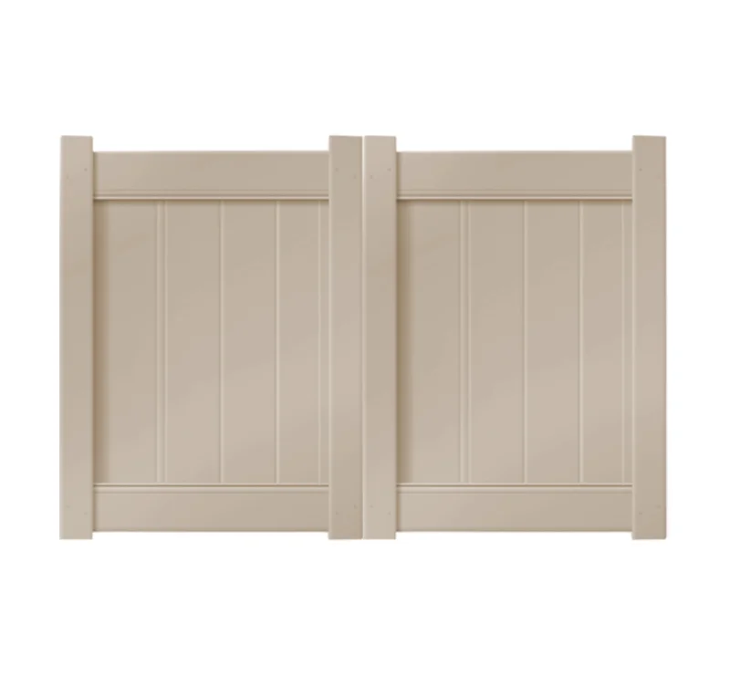 6 x 4 Sandstone Double Drive Vinyl Gate