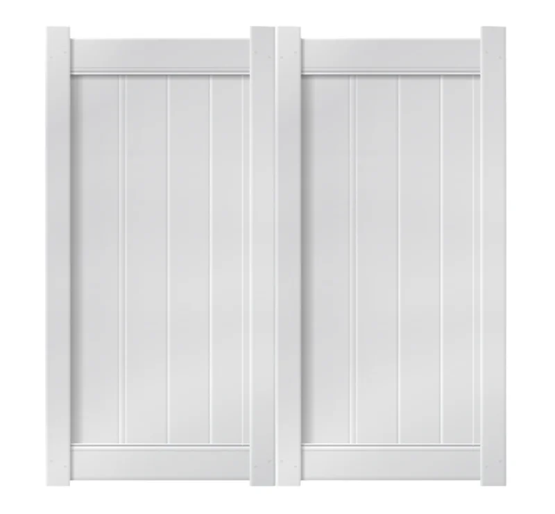 6 x 6 White Double Drive Vinyl Gate