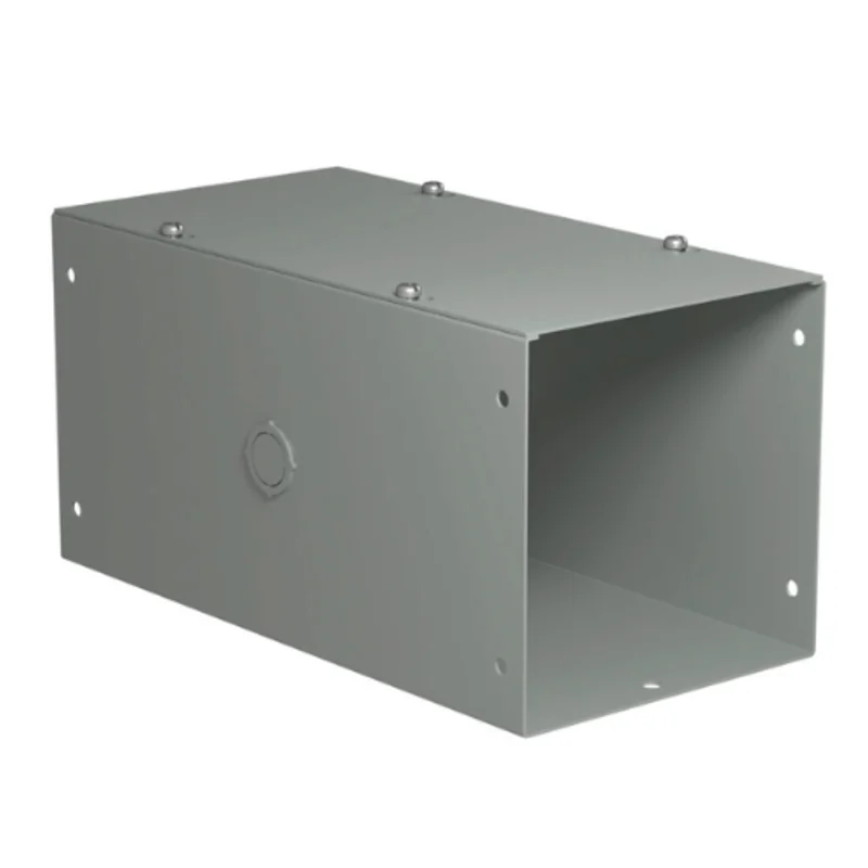 6" x 6" x 12" Steel Swept-Tee Wireway Straight Section Branch Fitting Gray Finish CWSC612