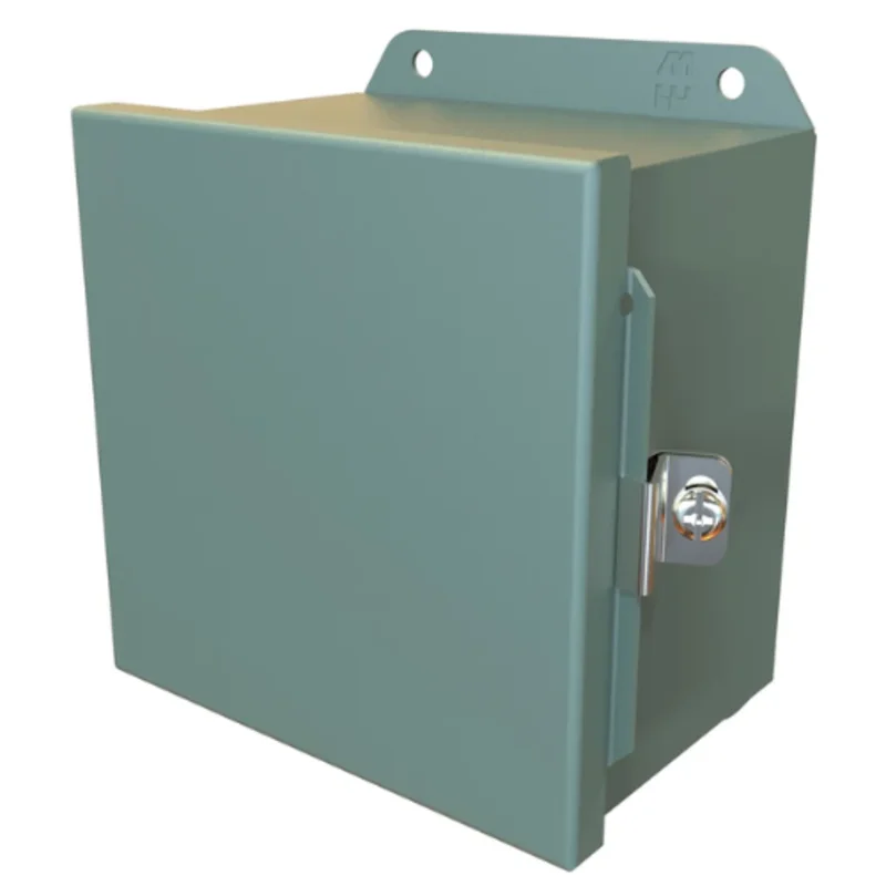 6" x 6" x 4" Type 1 Screw Cover Steel General Purpose Electrical Junction Box Gray HJ664HLP