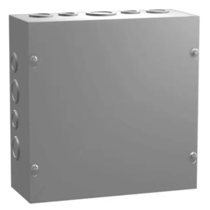 6" x 6" x 6" Type 1 Screw Cover Steel General Purpose Electrical Junction Box Gray CSK0666