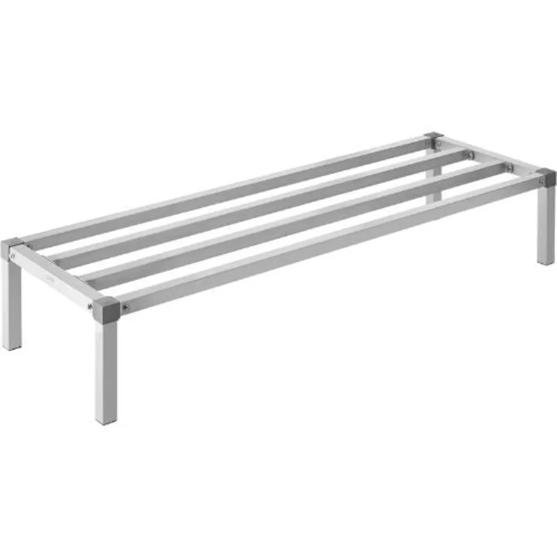 60 In Aluminum Dunnage Rack, 1800 lbs Capacity All-Welded, for Restaurants, Kitchens, and Garages (Welded Type)