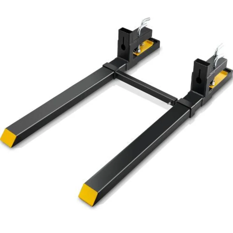 60 Inch Heavy Duty Pallet Forks with Adjustable Stabilizer bar Tractor Bucket Forks for Tractor Attachments