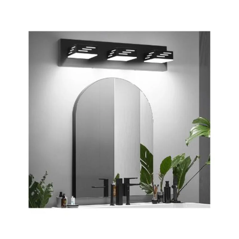 6000K Waterproof Modern Decorative 3-Light LED Wall Mounted Bathroom Light Fixture for Indoor Use
