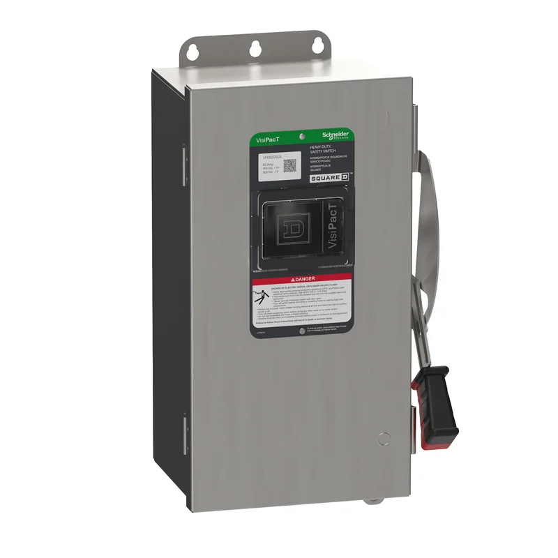 600A 600VDC 3 Pole NEMA 4X Steel Heavy Duty Safety Switch VH362DSGL