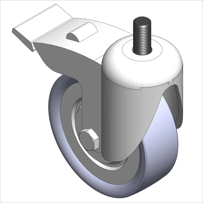 6018 CASTER,3",W/KIK