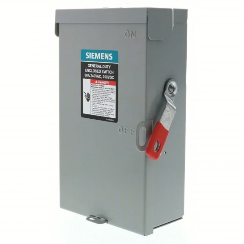 60A 240VAC 2 Pole Single Throw Safety Switch GF222NA