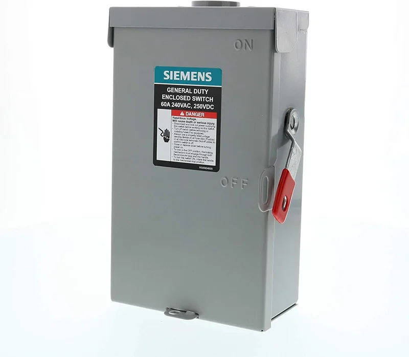 60A 240VAC 250VDC 100KAIC NEMA 3R Fusible General Duty Safety Switch GF322NRA