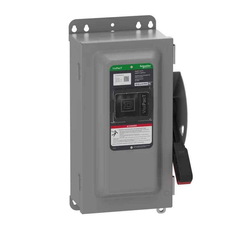 60A 240VAC 250VDC 3 Pole Fusible Heavy Duty Safety Switch VH322AWKGL