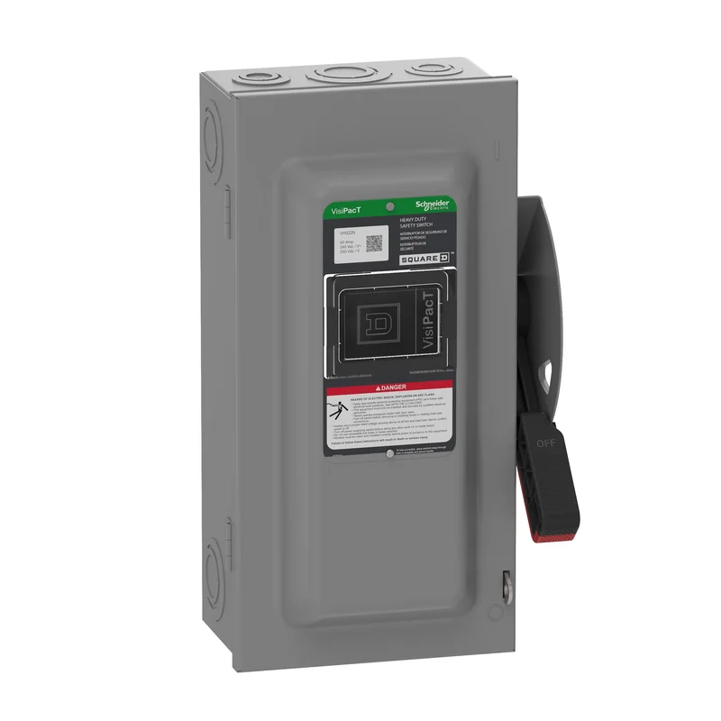 60A 240VAC 250VDC 3 Pole Fusible Heavy Duty Safety Switch VH322N