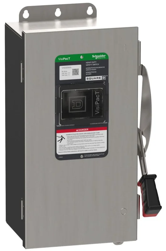 60A 240VAC 250VDC 3 Pole Heavy Duty Safety Switch VH322DSGL