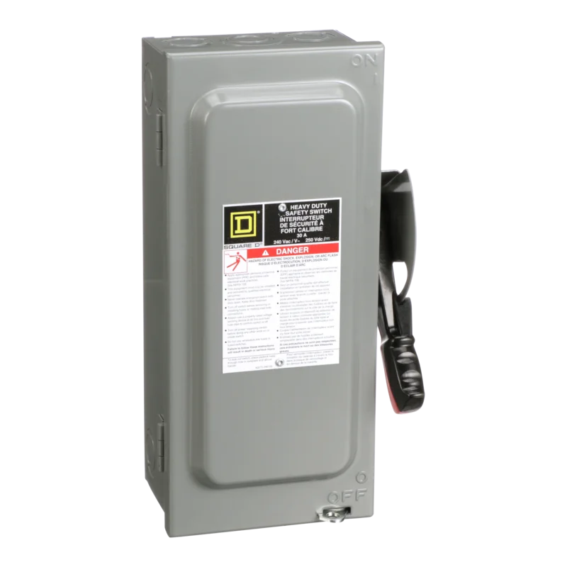 60A 250VDC 3 Pole Heavy Duty Safety Switch H322AWK